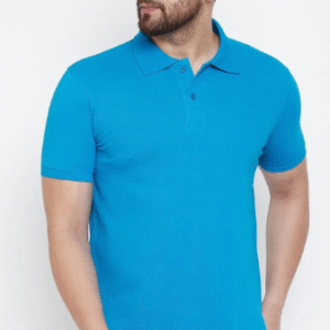 Cotton Blend Solid Half Sleeves Polo T-Shirt